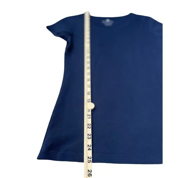 Banana Republic Black Fitted Scoop Neck Pima Cotton Tee Shirt – Medium - Picture 9 of 10